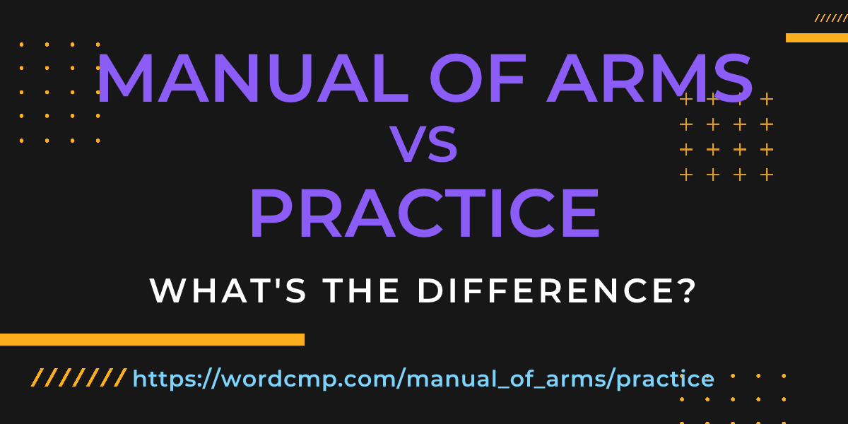 Difference between manual of arms and practice