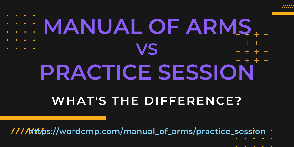 Difference between manual of arms and practice session