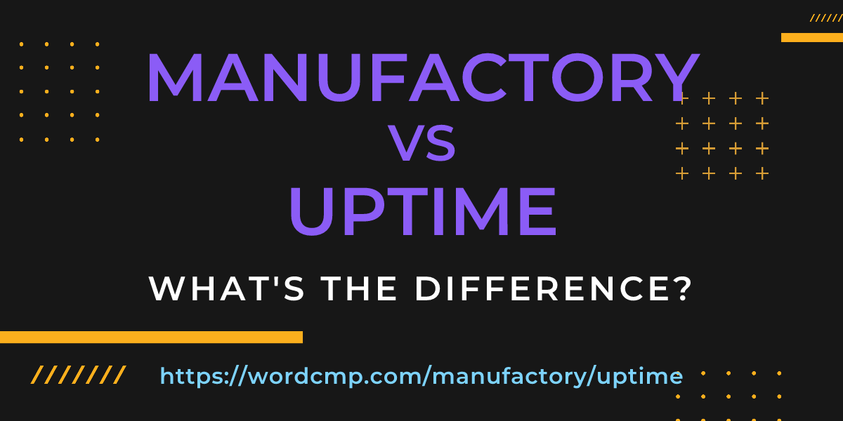 Difference between manufactory and uptime