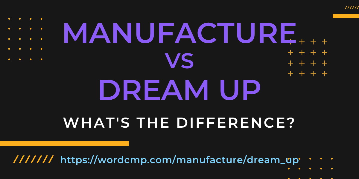 Difference between manufacture and dream up