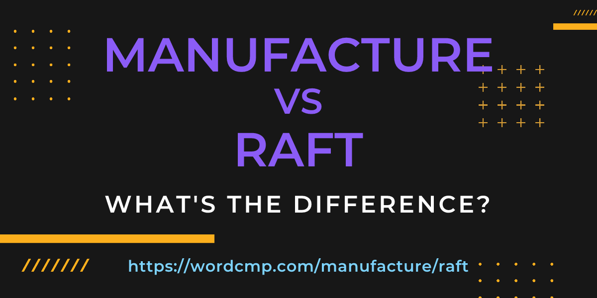 Difference between manufacture and raft