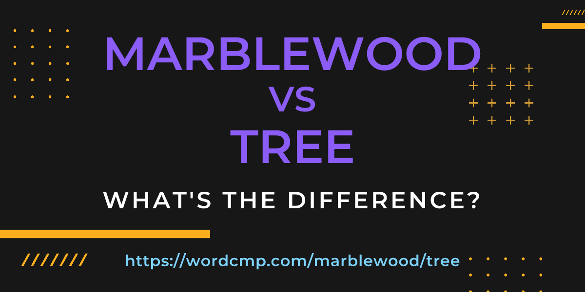 Difference between marblewood and tree