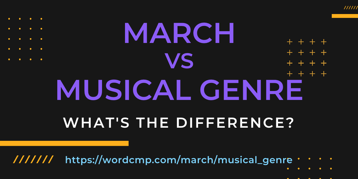 Difference between march and musical genre