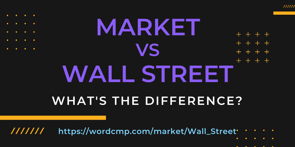 Difference between market and Wall Street