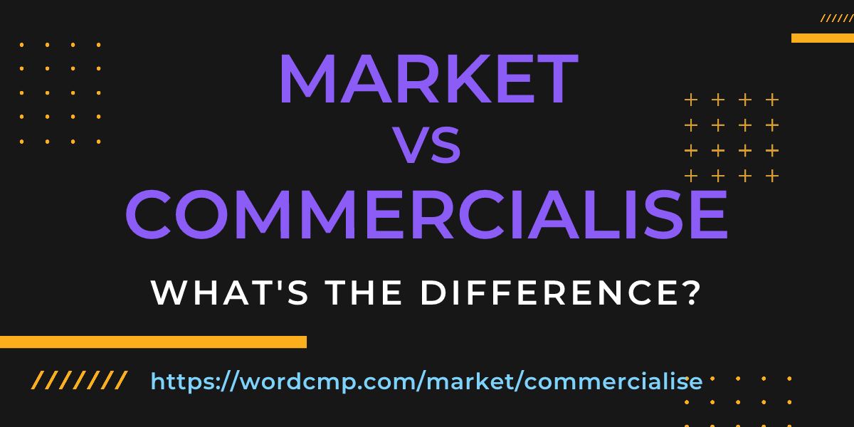 Difference between market and commercialise