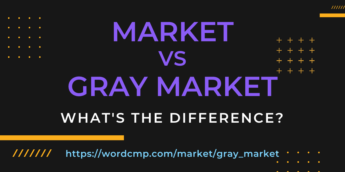 Difference between market and gray market