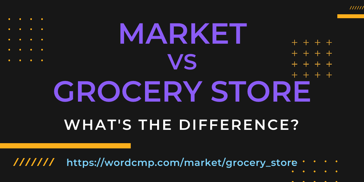 Difference between market and grocery store