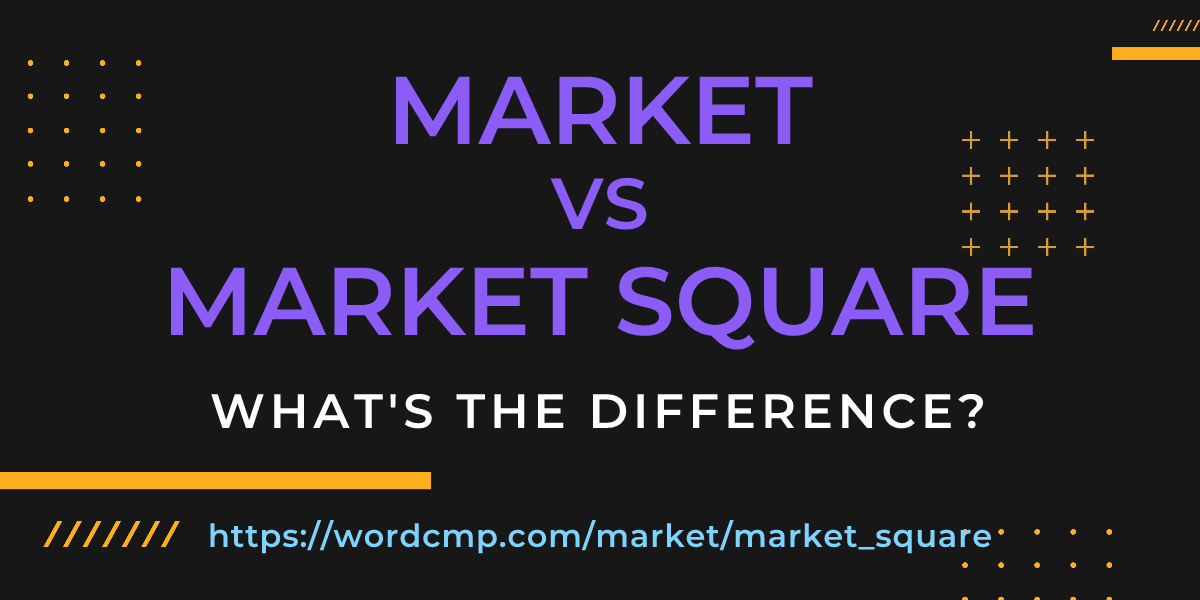 Difference between market and market square