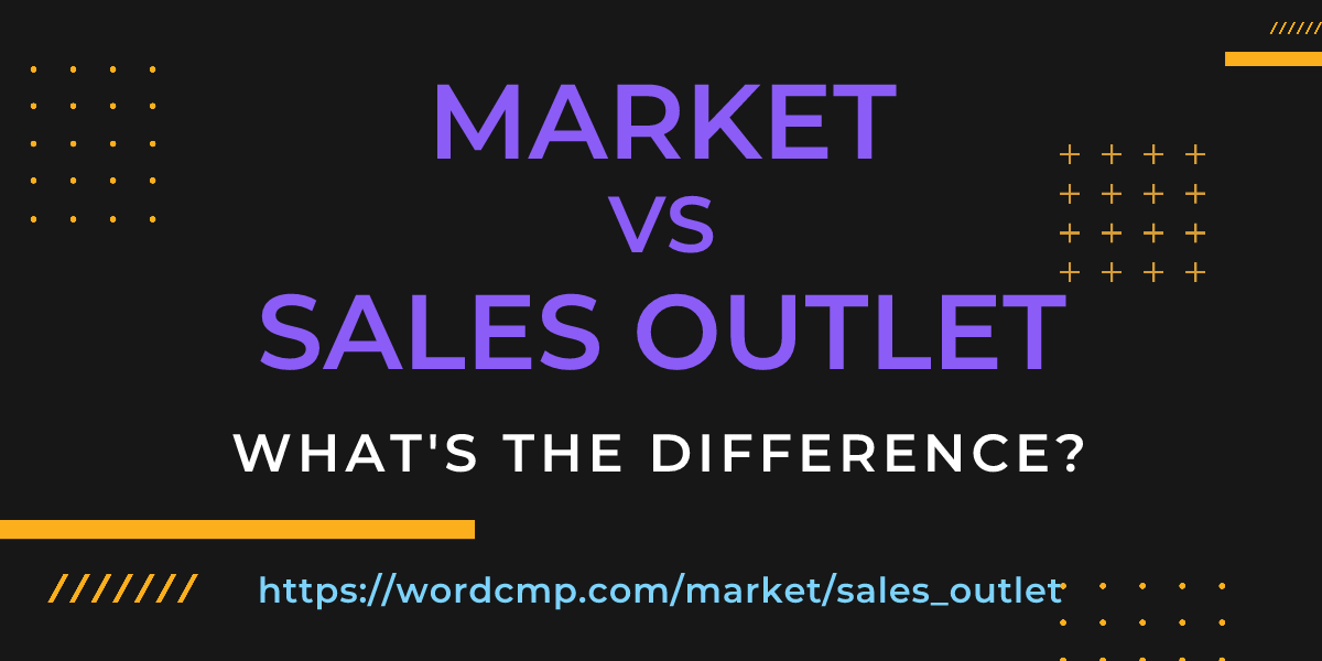 Difference between market and sales outlet