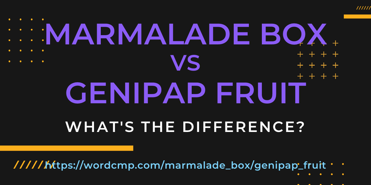 Difference between marmalade box and genipap fruit