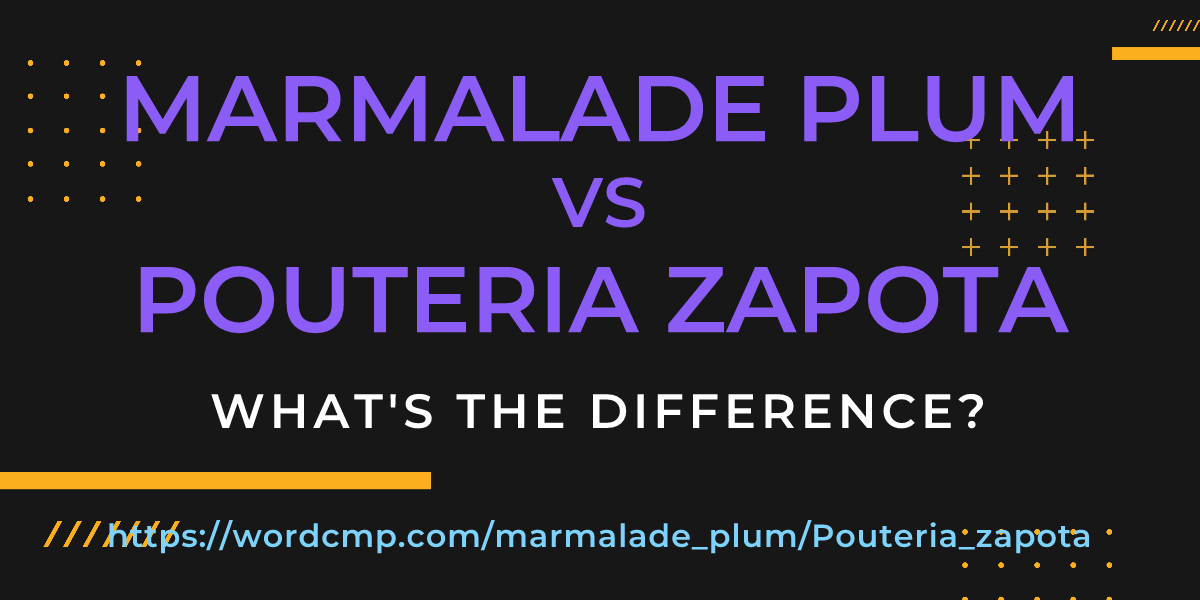 Difference between marmalade plum and Pouteria zapota
