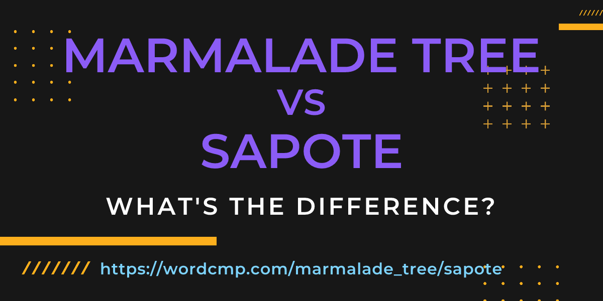 Difference between marmalade tree and sapote