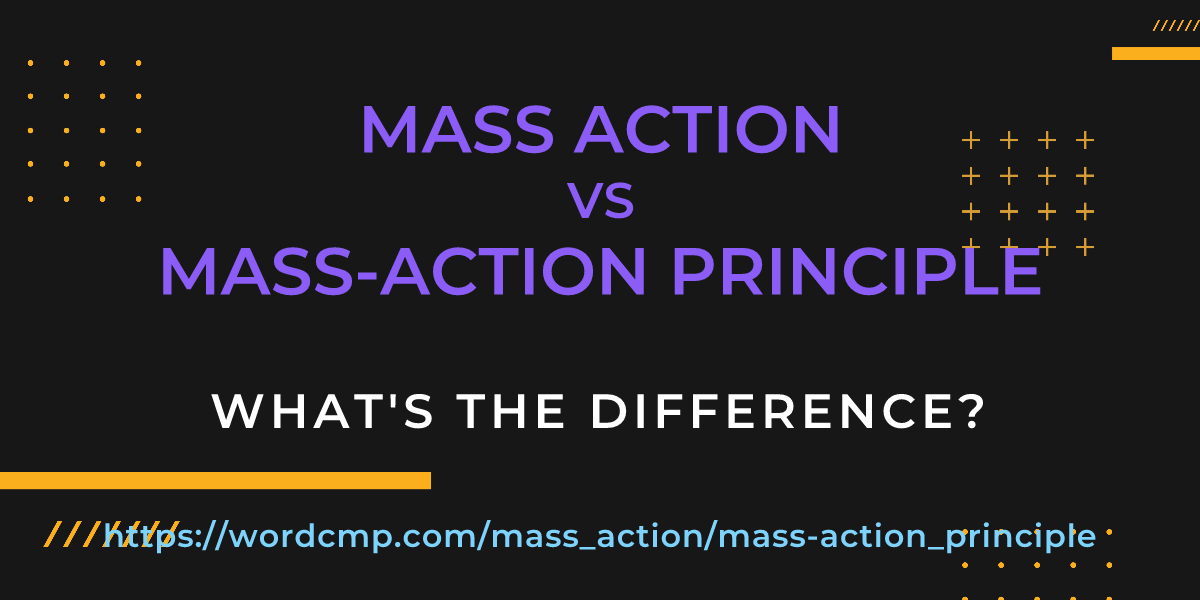 Difference between mass action and mass-action principle
