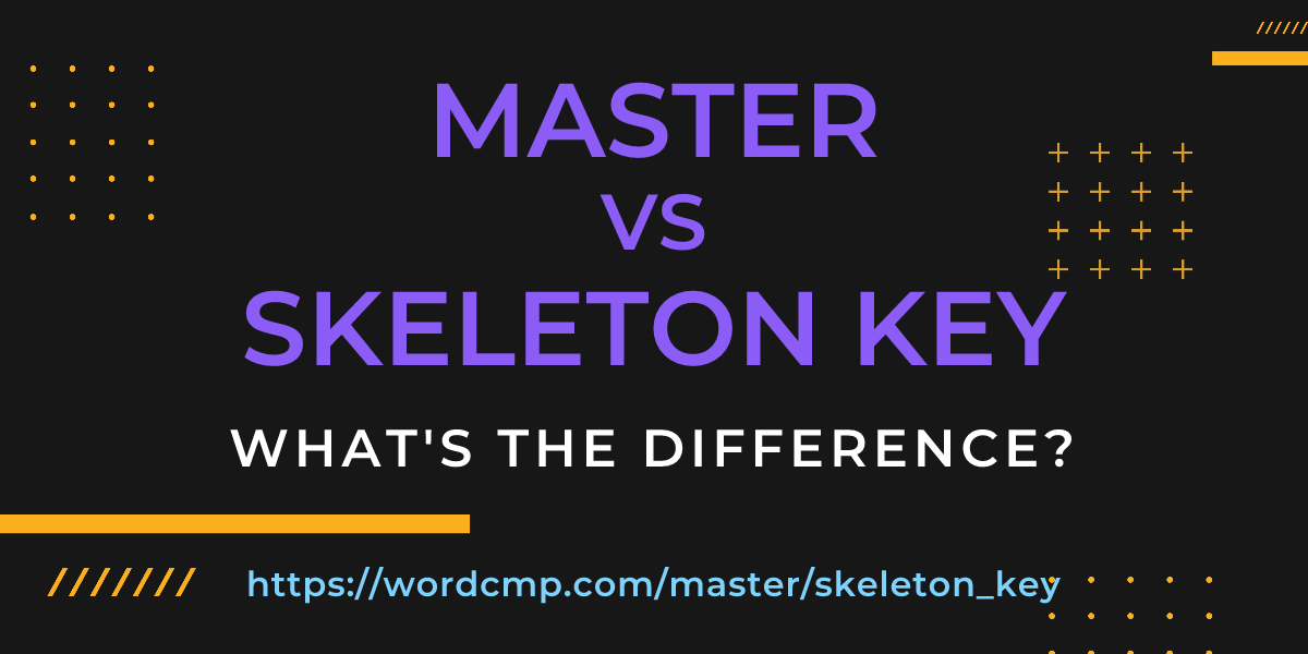 Difference between master and skeleton key