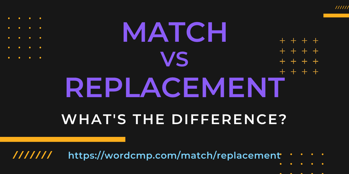 Difference between match and replacement