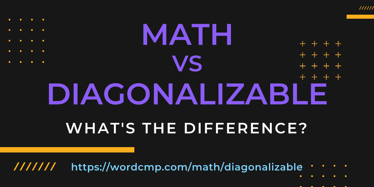 Difference between math and diagonalizable