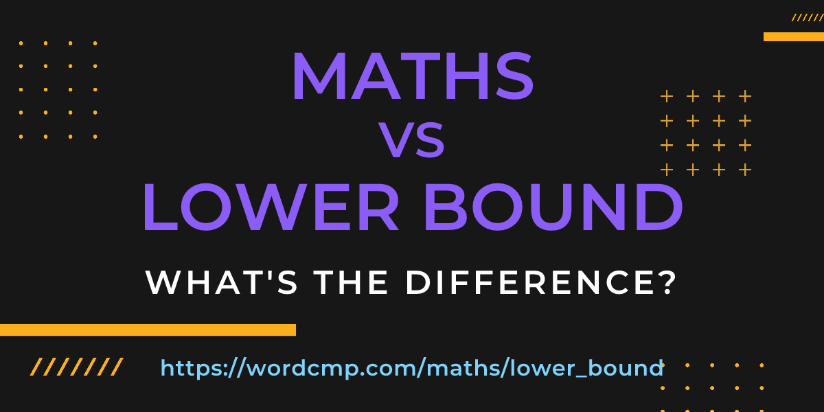 Difference between maths and lower bound