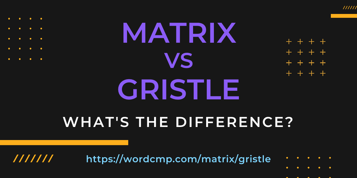 Difference between matrix and gristle