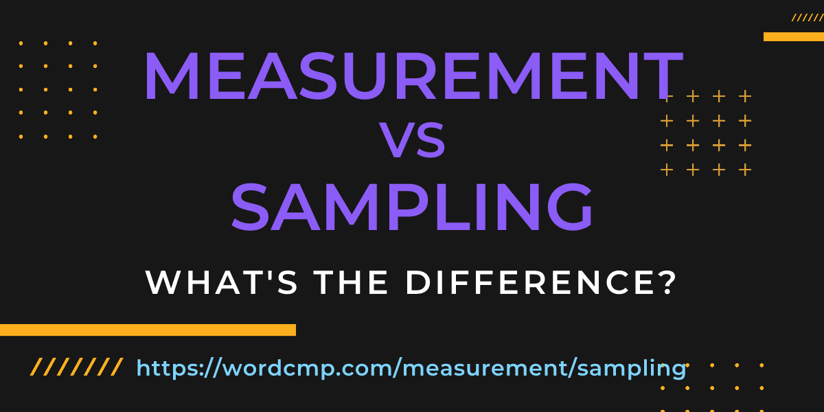 Difference between measurement and sampling