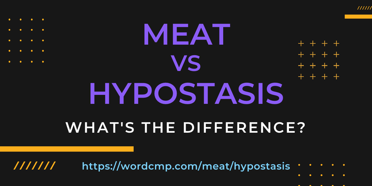 Difference between meat and hypostasis