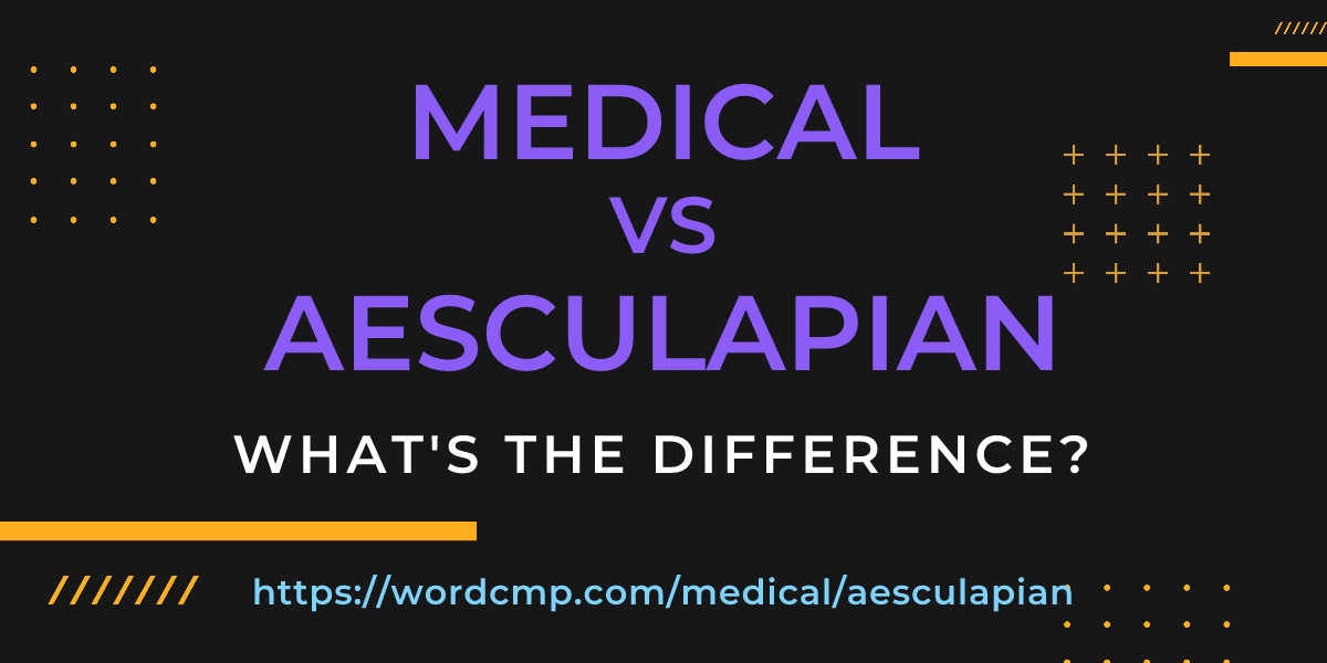 Difference between medical and aesculapian