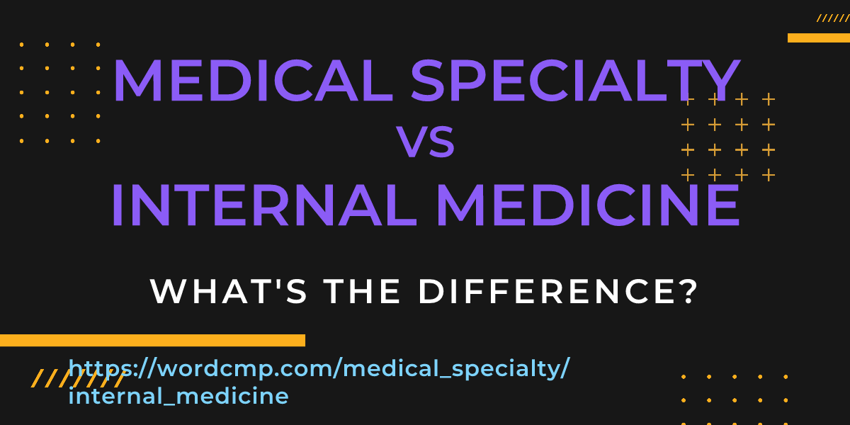 Difference between medical specialty and internal medicine