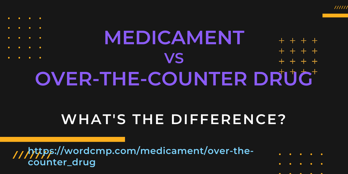 Difference between medicament and over-the-counter drug
