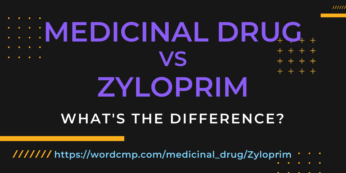 Difference between medicinal drug and Zyloprim