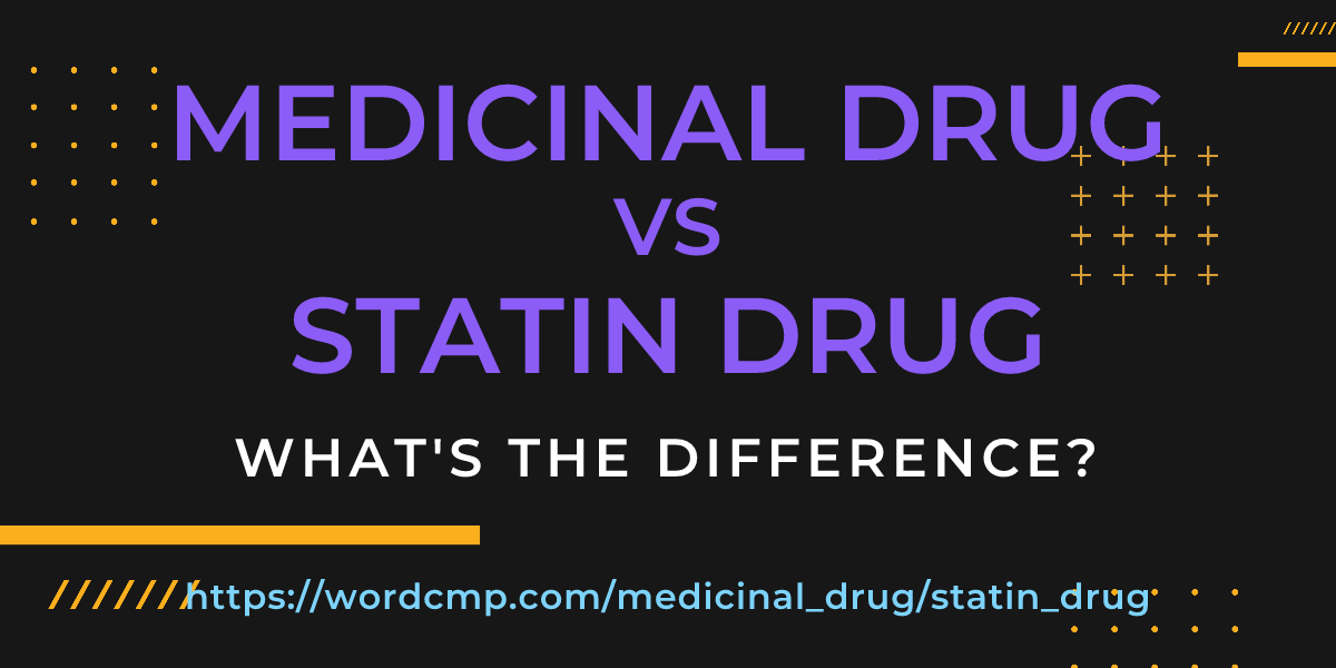 Difference between medicinal drug and statin drug