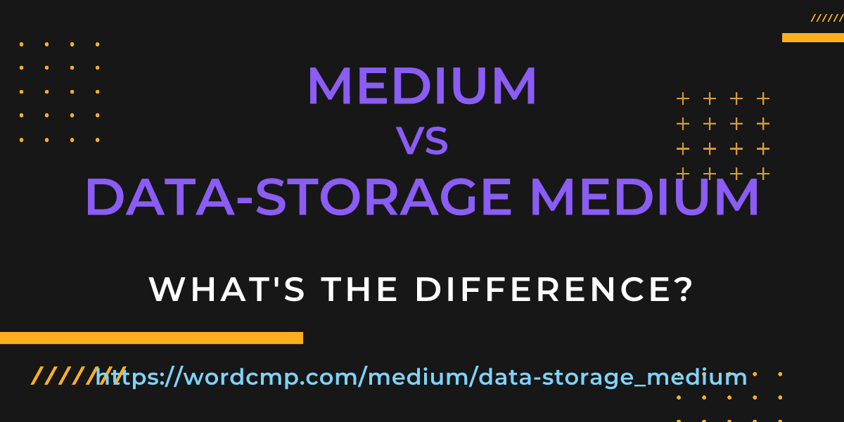 Difference between medium and data-storage medium