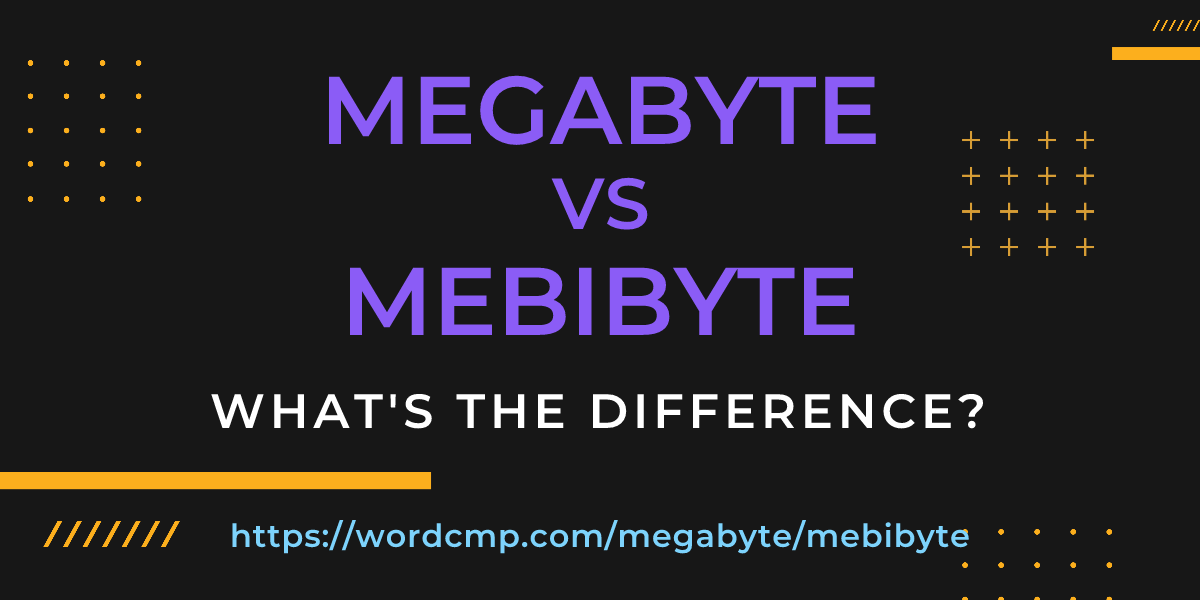Difference between megabyte and mebibyte