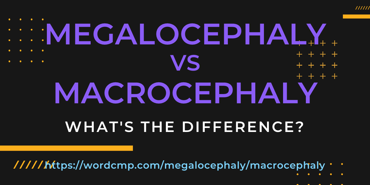 Difference between megalocephaly and macrocephaly