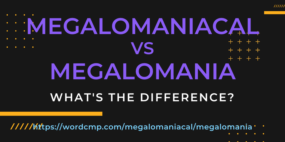 Difference between megalomaniacal and megalomania
