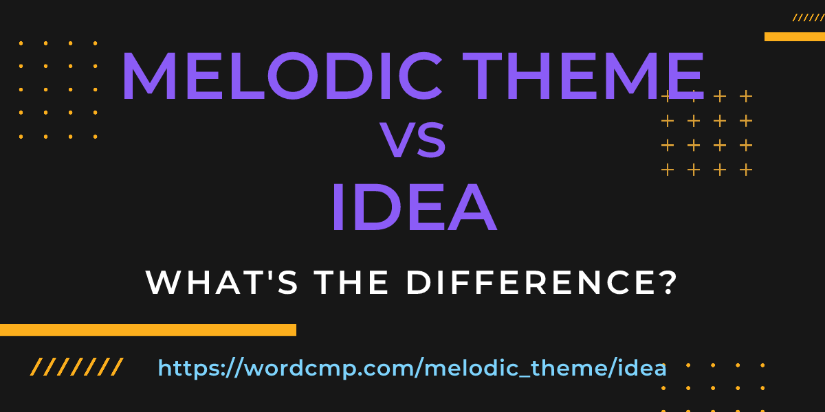 Difference between melodic theme and idea