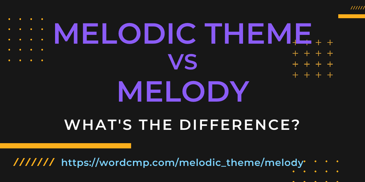Difference between melodic theme and melody
