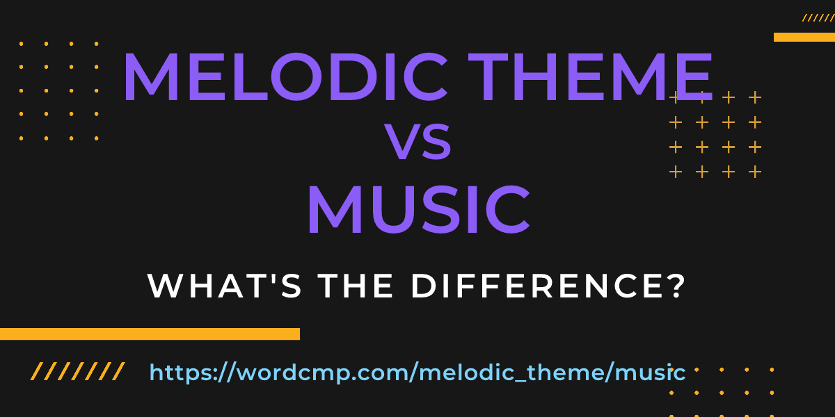 Difference between melodic theme and music