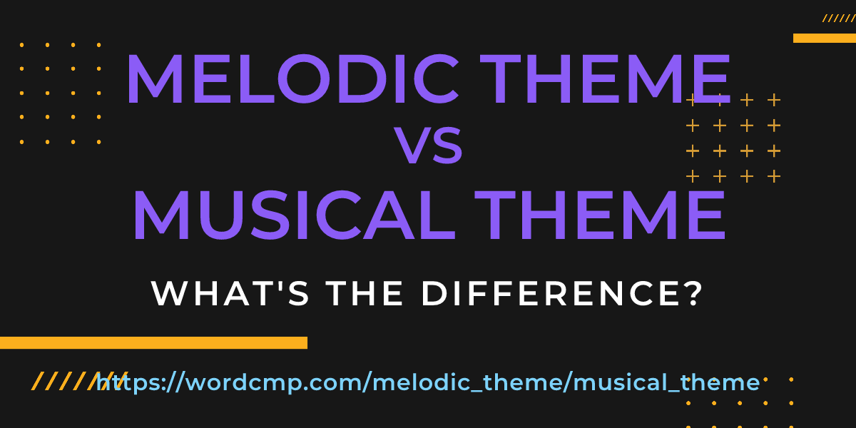 Difference between melodic theme and musical theme
