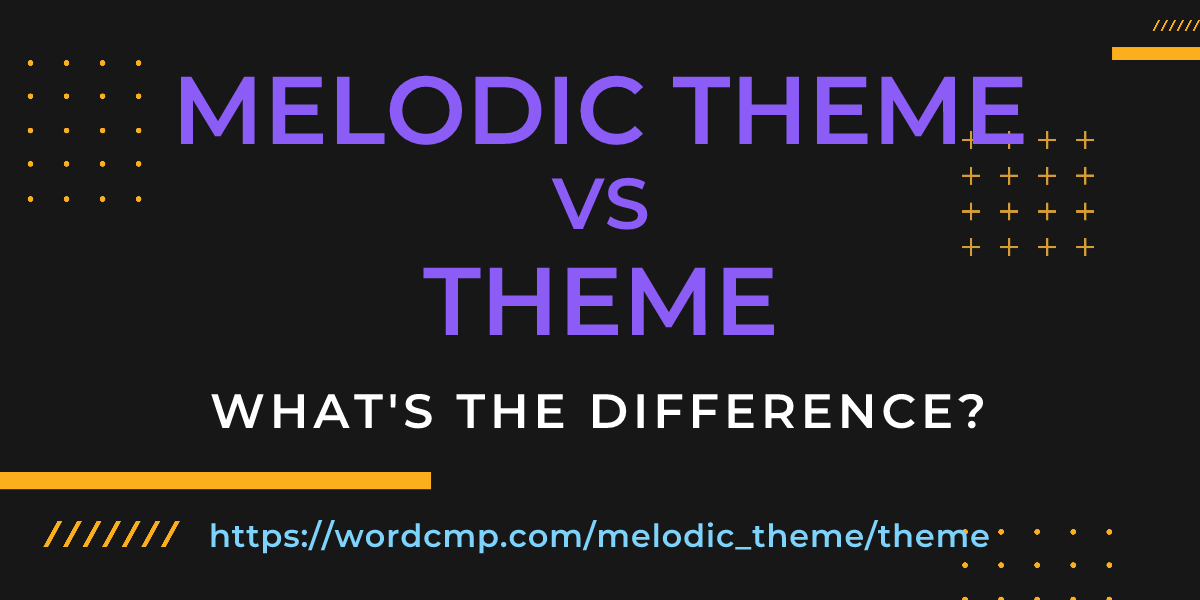 Difference between melodic theme and theme