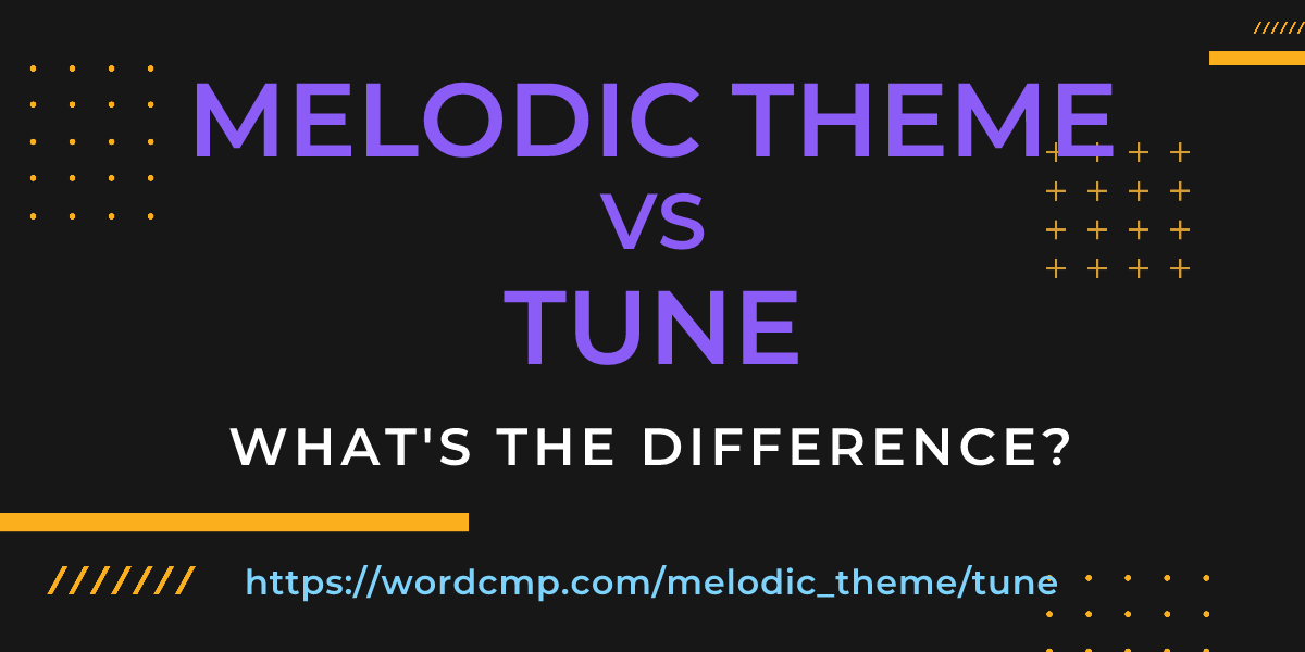 Difference between melodic theme and tune