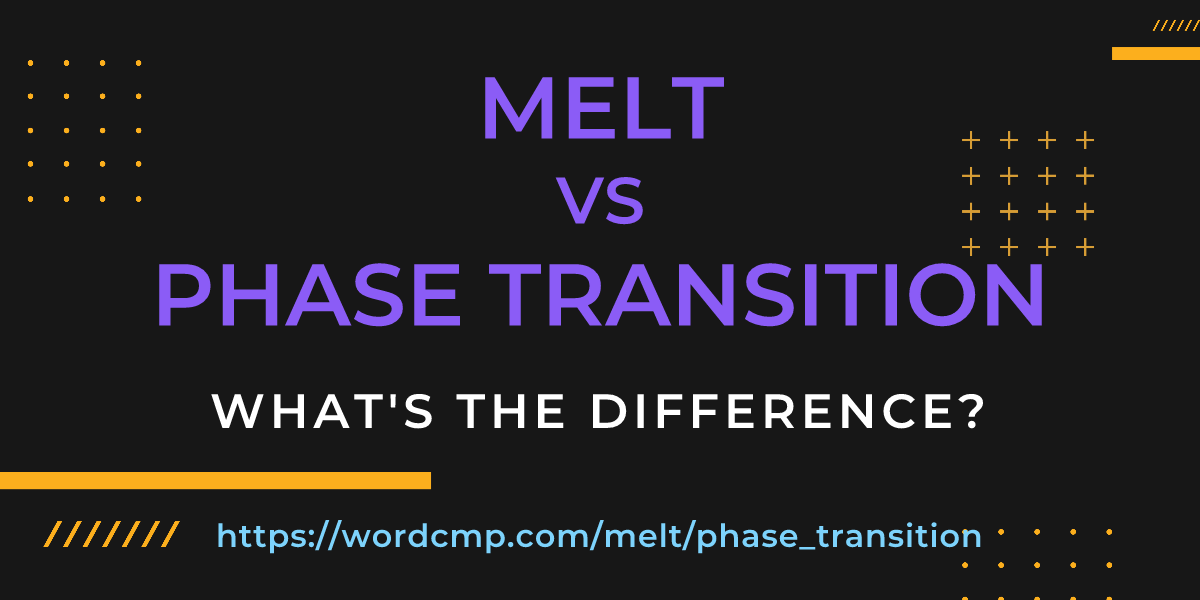 Difference between melt and phase transition