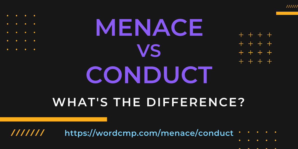 Difference between menace and conduct