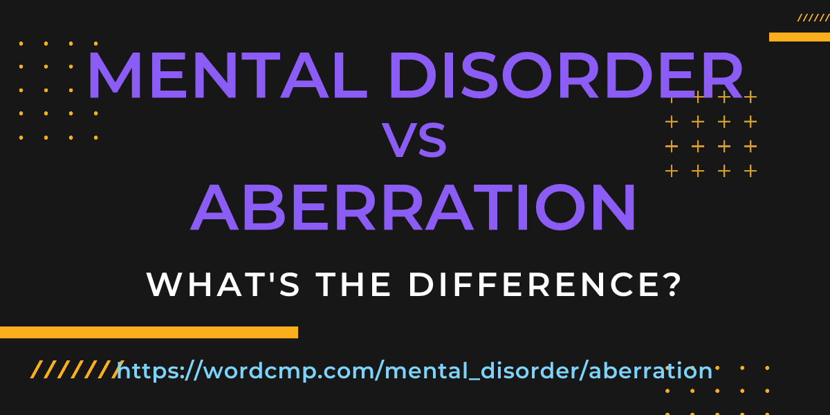 Difference between mental disorder and aberration
