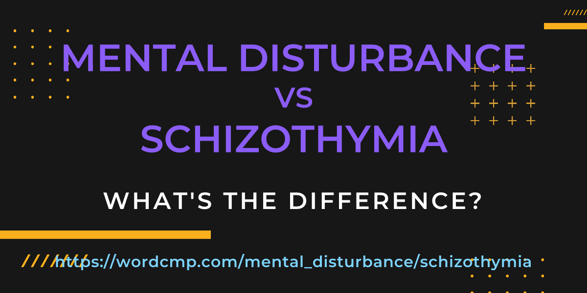 Difference between mental disturbance and schizothymia