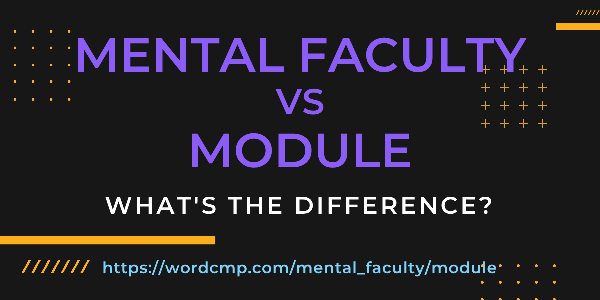 Difference between mental faculty and module