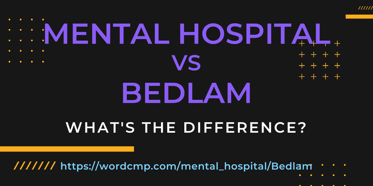 Difference between mental hospital and Bedlam