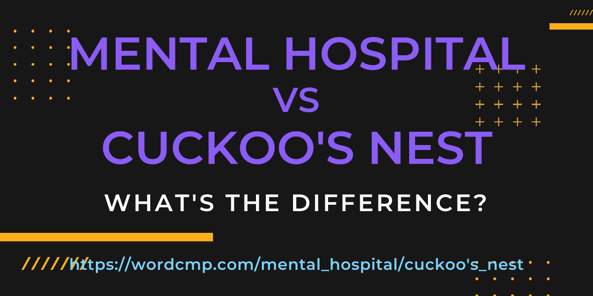 Difference between mental hospital and cuckoo's nest