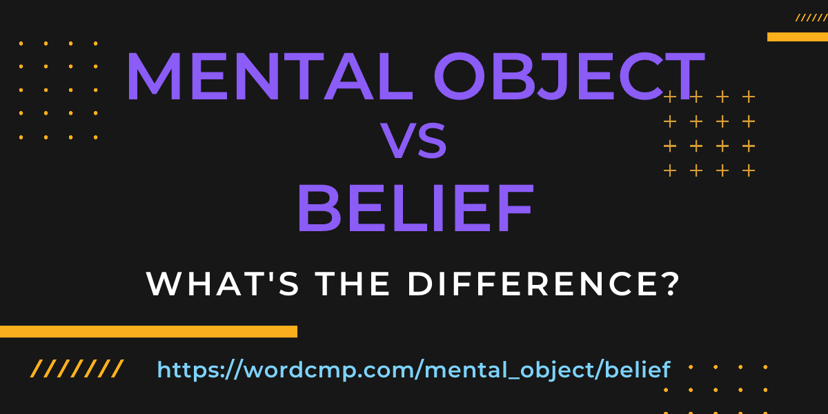Difference between mental object and belief