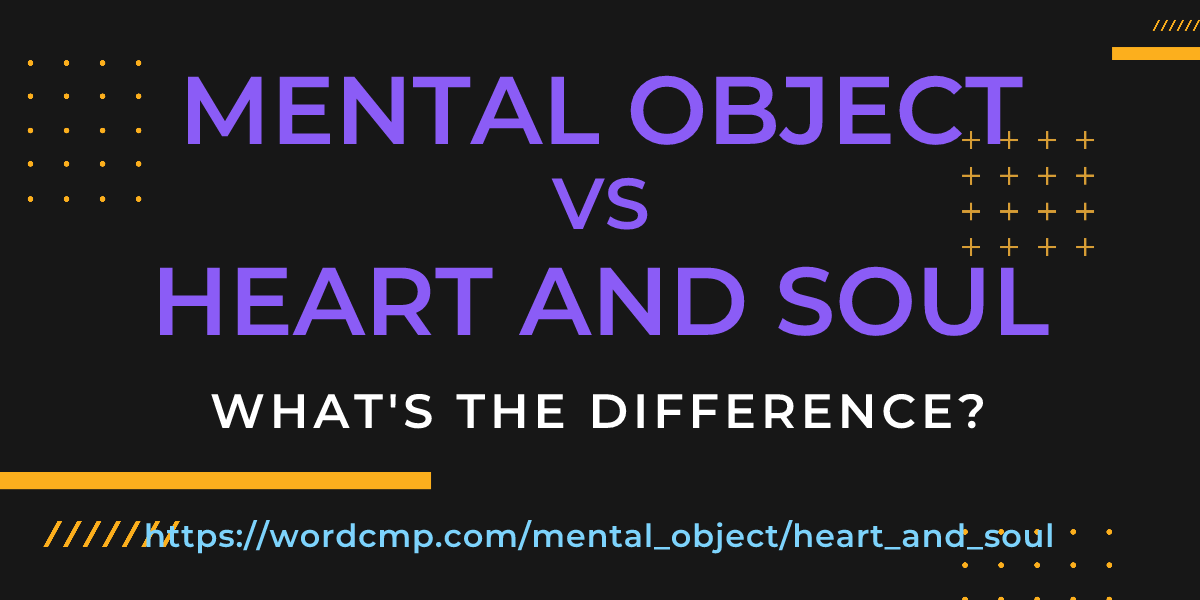 Difference between mental object and heart and soul