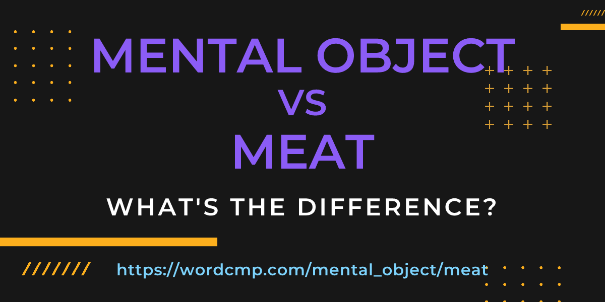Difference between mental object and meat