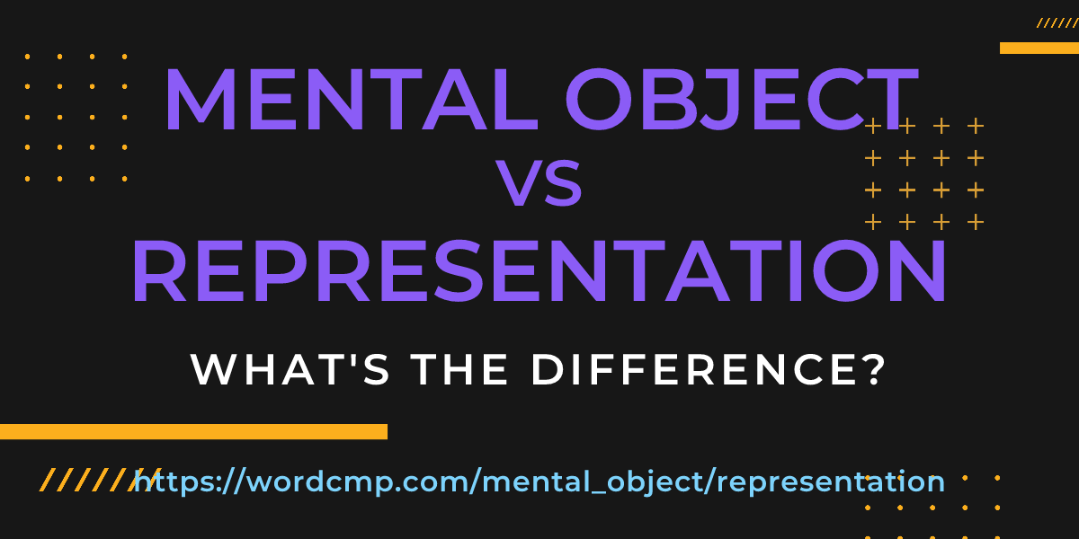 Difference between mental object and representation
